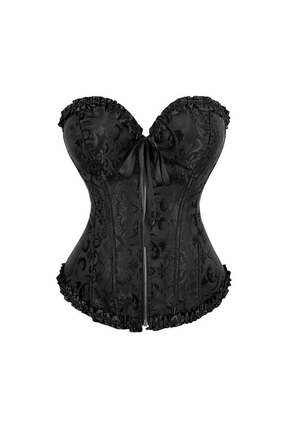 Medieval Corsets Women Renaissance Fairy Corset Tops Zip Up Victorian Corset Bustier Plus Size Vintage Bustier Tops, Women Underbust Corsets and Bustiers