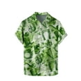 thumbnail image 1 of Tuosodrolic Mens St.Patrick's Day Shirt Irish Clover Print Casual Short Sleeve Hawaiian Button Up Shirts Graphic Tees Top, 1 of 4
