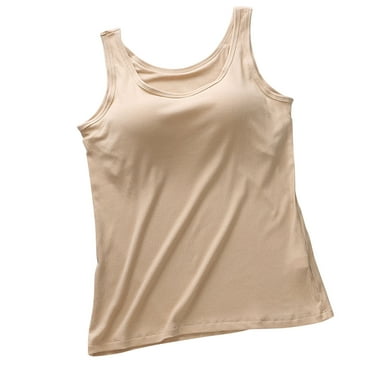 Tuosodrolic Padded Tank Tops for Women Sleeveless Workout Tops with Built in Bra Strechy Athletic Shirts Comfy Gym Tanks