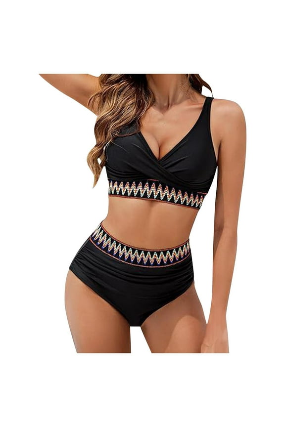 Tummy Control Swimsuits for Women 2 Piece Bathing Suits High Waisted Bikini Sets Full Coverage Swim Tops and Bottoms Beachwear Traje de Baño Para Mujer