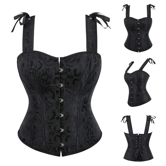 Tuosodrolic Womens Lace Up Corset Tops Overbust Corsets Plus Size Renaissance Bustiers Sexy Gothic Corset Vintage Corsets, Women's Corset Tops, Women Gothic Bustiers