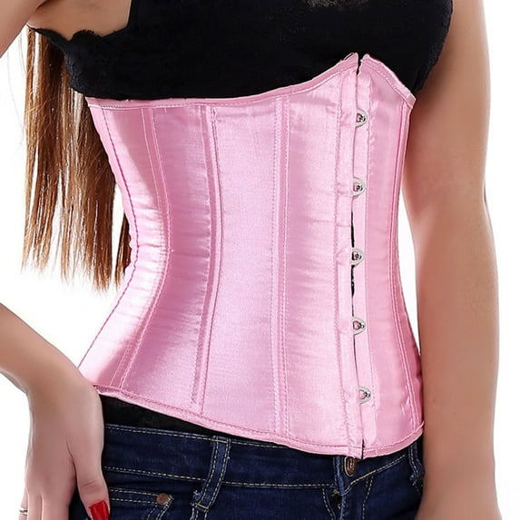 Tuosodrolic Womens Underbust Corset Renaissance Corset Tops Vintage Lace up Boned Brocade Satin Waist Cincher Retro Waist Training, Underbust Corset Renaissance, Women Pirate Corset