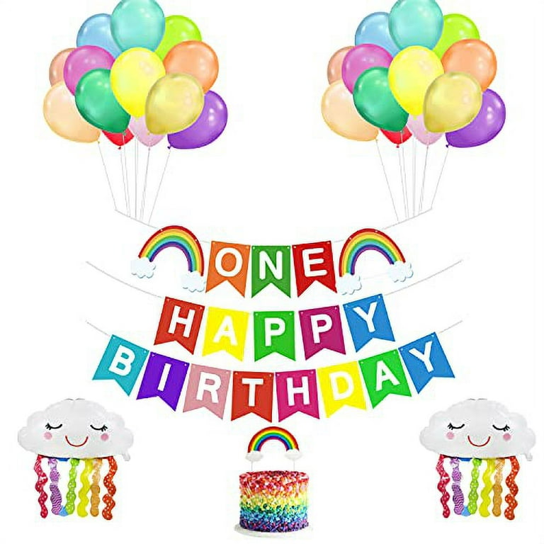 xo, Fetti Pastel Happy Birthday Banner - 1 Piece, Rainbow Bday Party  Decorations, Cute Birthday Decor, Sweet 16, 21st
