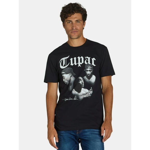 Tupac Men's & Big Men's All Eyez on Me Graphic Tee with Short Sleeves, Sizes S-3XL
