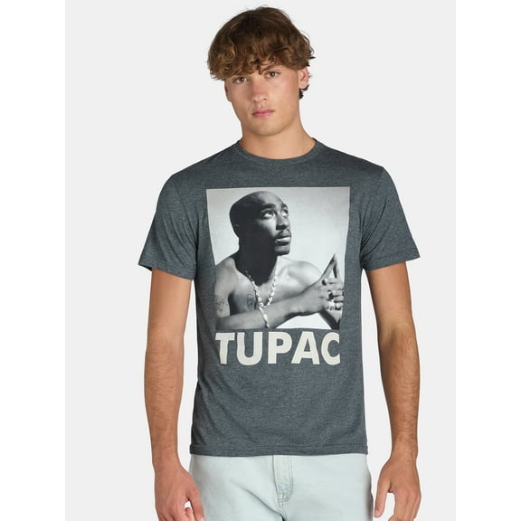 Tupac Men's & Big Men's Graphic Tee with Short Sleeves, Sizes S-3XL