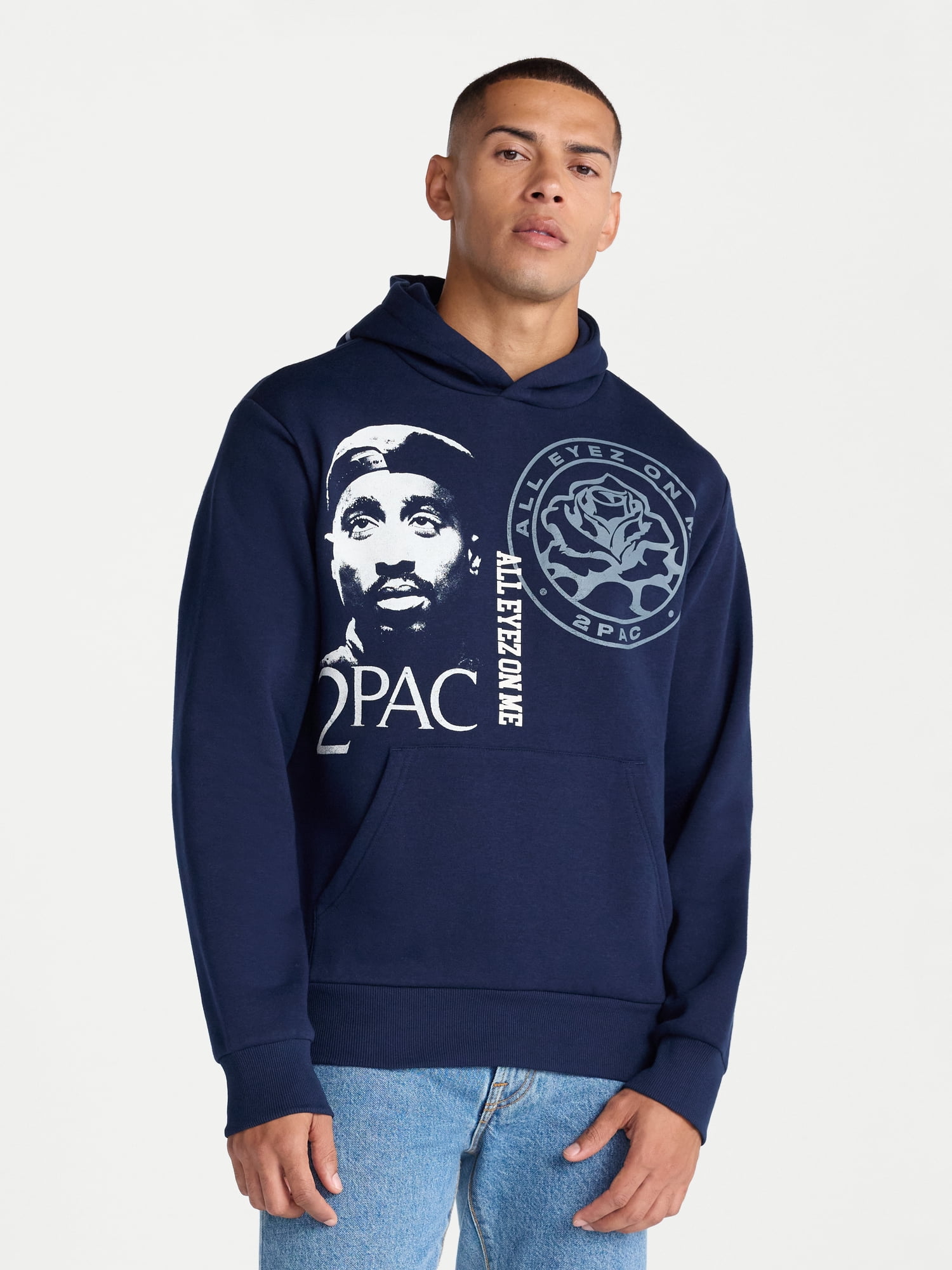Tupac Men's and Big Men's Graphic Hoodie Sweatshirt, Sizes XS-5XL