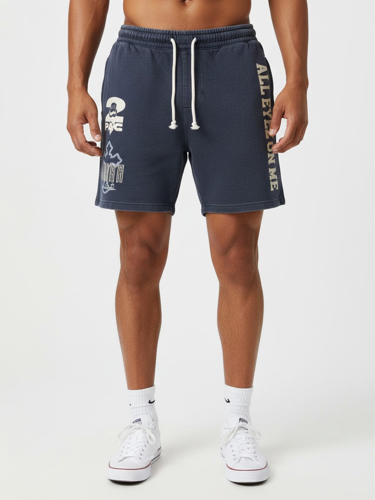 Tupac Men's & Big Men's Jogger Shorts, Sizes XS-3XL