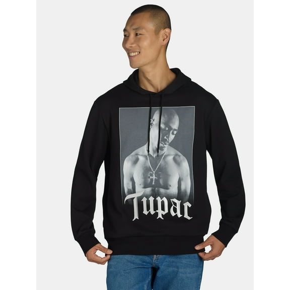 Tupac Men's & Big Men's Old English Graphic Print Fleece Hoodie, Sizes XS-3XL
