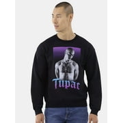 TUPAC SHAKUR Tupac Men's & Big Men's Shadow Cross Graphic Pullover Sweatshirt with Long Sleeves, Sizes S-3XL