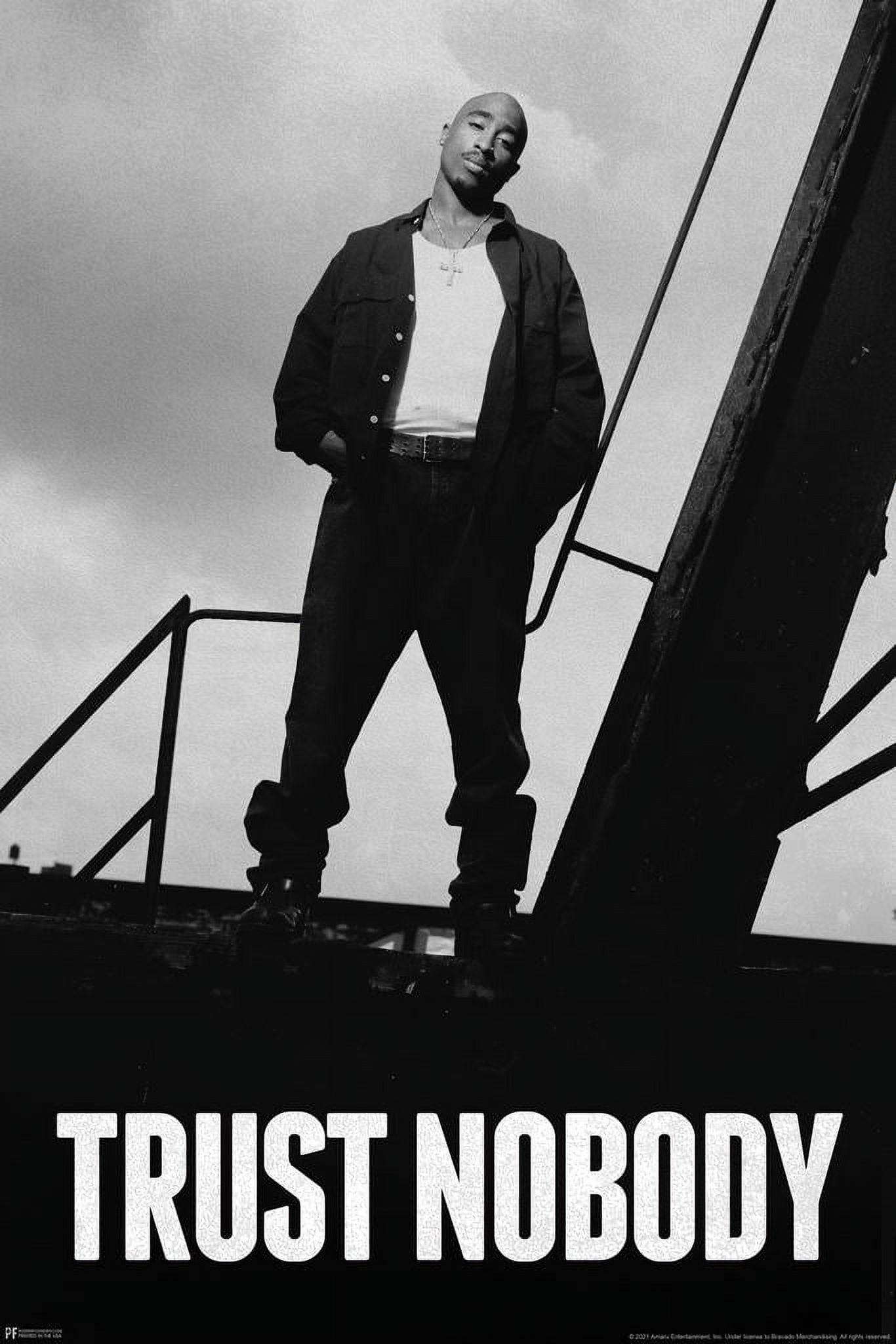 Tupac Posters 2Pac Poster Trust Nobody Tupac Quote 90s Hip Hop Rapper