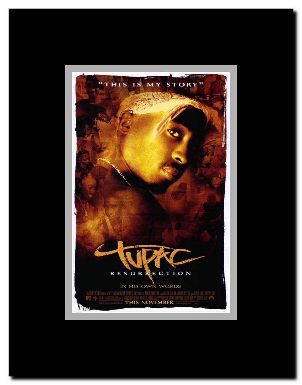 Tupac: Resurrection Framed Movie Poster