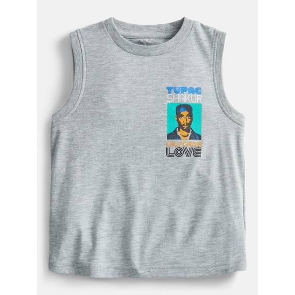 Tupac Toddler Boys Muscle Tank Top, Sizes 12M-5T