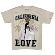 Tupak Shakur Men's Official Merchandise California Love Graphic Tee T-Shirt (XX-Large, Tan)