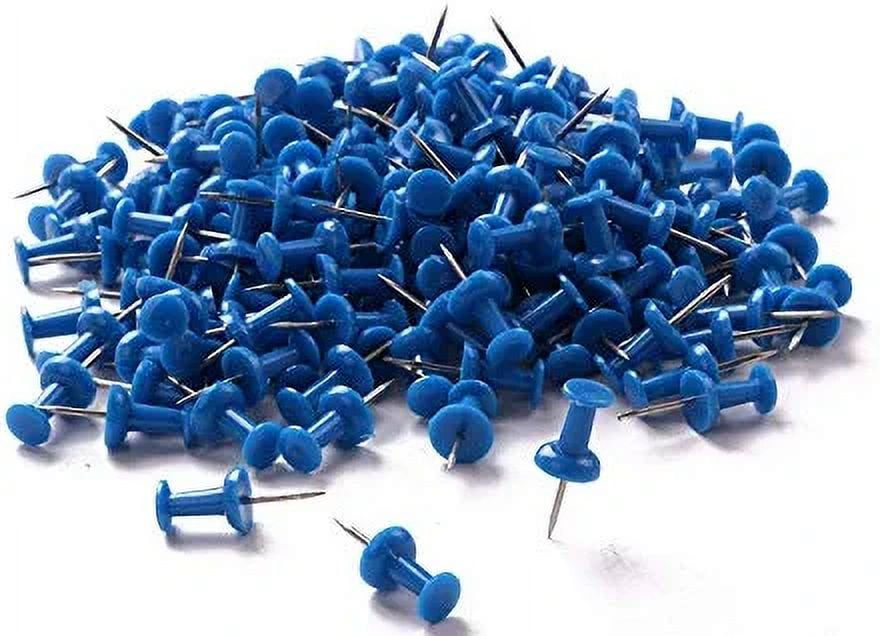 Uxcell 500pcs 1/8 Push Pins Round Head Thumb Tacks for Home Office Cork  Boards Map Note Picture Hanging Blue 