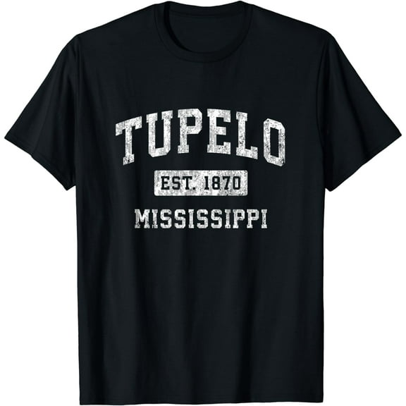 Tupelo Mississippi MS Vintage Established Sports Design T-Shirt