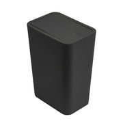 Tuphregyow 11.6 Liter Small Can with lid, 3 Gallon Bathroom Can, Can Small Gar Bin with Press Lid Waste Basket for Toilet, Office Bedroom, Living Room Keep Your Space Clean Tidy Black