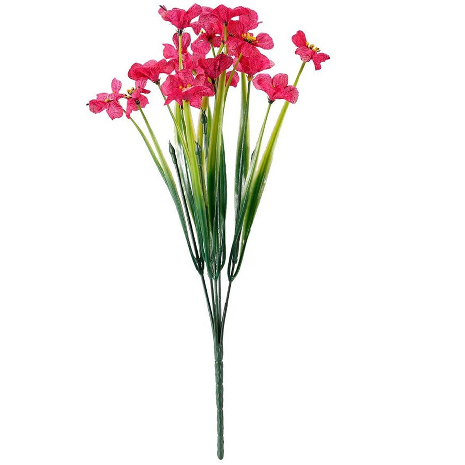 Tuphregyow 12 Bundles Outdoor Artificial Flowers Fade Faux Plastic