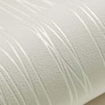 thumbnail image 1 of Tuphregyow 53x1000cm Modern Non-Woven Wallpaper Roll Glitter Stripe Textured Flocking Striped Wallcoverings For Bedroom Living Room White, 1 of 7