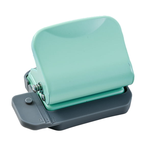 Tuphregyow 6 Hole Manual Hole Punch Adjustable Round Hole Plier for Loose-Leaf, A4 Paper, Letter Size Compact, Portable Labor-Saving Office Tool Green
