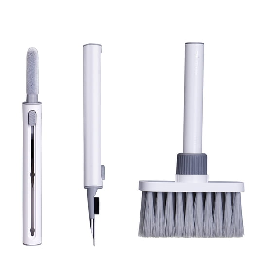 Tuphregyow Bluetooth Earbuds Keyboard Cleaning Pen Soft D-ust Removal Brush Key Puller Pen For Cleaning Earbuds Camera And Mobile Phone Keyboard White