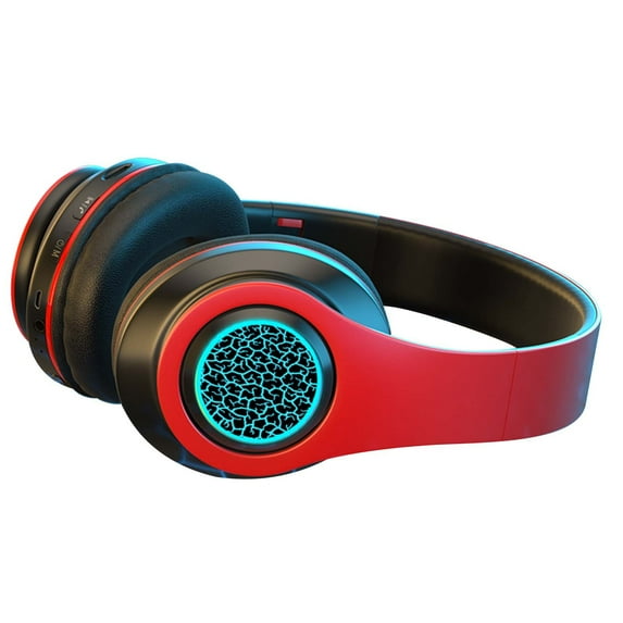 Tuphregyow Bluetooth Headset Meditation Bluetooth 5.0 Subwoofer Head-Mounted Foldable Headphones - Built-In Mic Wireless Call Folding Stereo Noise Cancellation Over Ear Soft Earmuffs Headset