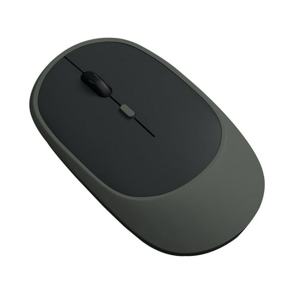 Tuphregyow Bluetooth Mouse(Bluetooth 5.0+USB)2.4G Noiseless Wireless Mouse With USB Receiver Portable Computer Mice For PC Tablet Desktop Computer Laptop Gray