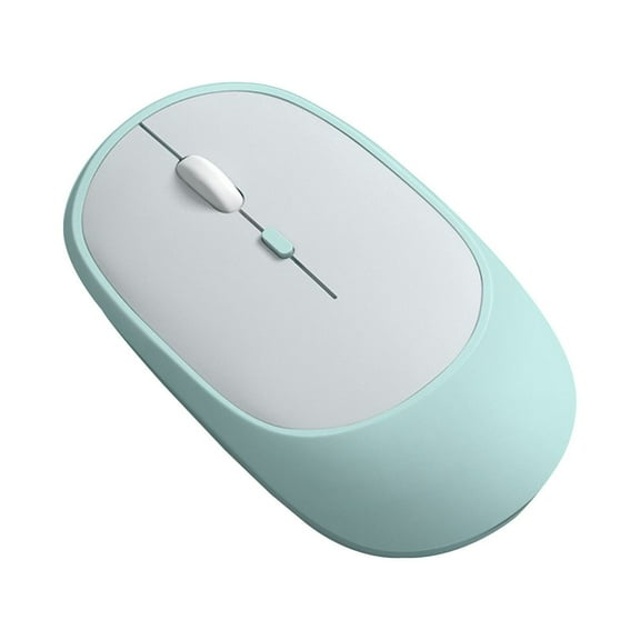 Tuphregyow Bluetooth Mouse(Bluetooth 5.0+USB)2.4G Noiseless Wireless Mouse With USB Receiver Portable Computer Mice For PC Tablet Desktop Computer Laptop Mint Green