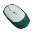 thumbnail image 1 of Tuphregyow Bluetooth Mouse（Bluetooth 5.0+USB）2.4G Noiseless Wireless Mouse With USB Receiver Portable Computer Mice For PC Tablet Desktop Computer Laptop Green, 1 of 5