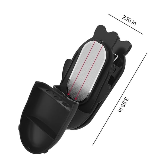 Tuphregyow Charcoal Pencil Sharpener Clip-On Artist Sandpaper Lead Pointer for Drawing Tools, Compact Portable Design for Charcoal, Pencils, Crayons Sketching Companion for Artists Beginners Black