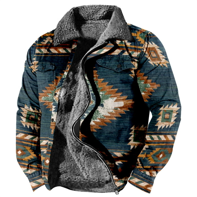 Tuphregyow Classic Men s Plaid Flannel Shirt Jacket Long Sleeve Soft and Warm Wool Lined Jacket Perfect for Outdoor Activities Navy XXXL Walmart