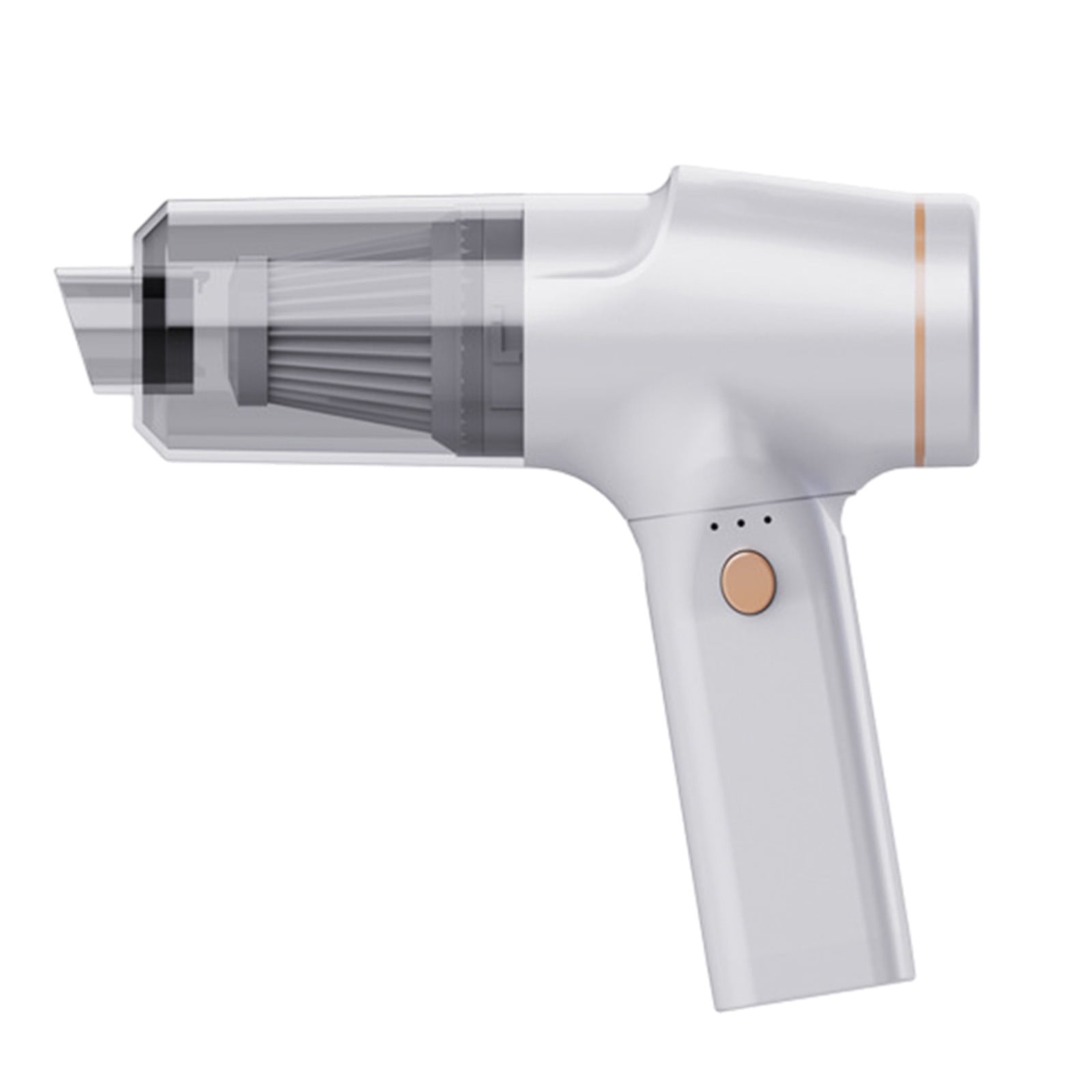 Tuphregyow Cordless Car Vacuum Cleaner - Powerful Suction, Rechargeable, Long-Lasting Battery, Lightweight Handheld Vacuum for Strong and Wireless Cleaning White