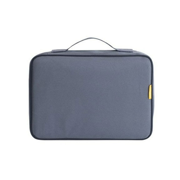 Tuphregyow Document Bag,Fireproof 3-Layer File Storage Case,Document Safe Portable Travel Home Organizer Bag,With Water-Resistant Zipper for Laptop,Files,Certificates,Gifts for Him,