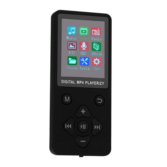 Tuphregyow Equipped With Bluetooth MP3, Lightweight And Portable, With Screen MP3 Music Player MP4, Lightweight And Portable, Intelligent E-book, Powerful Functions Black