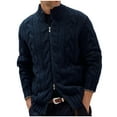 thumbnail image 1 of Tuphregyow Fashionable Men's Button Down Overshirt - Casual Shirt Jacket with Cotton Linen Shacket Lightweight Work Coat, Your Style Dark Blue M, 1 of 6