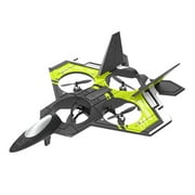 Tuphregyow Fixed Wing Foam Aircraft with LED Light - 2.4G Wireless Remote Control UAV Airplane for Stunt Rolls and Cool Lighting Effects - Styrofoam Plane Perfect for Fun Flying Adventures Green