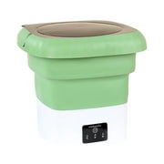 Tuphregyow Foldable Mini Washing Machine Portable and Compact, Ideal for Underwear, Baby Clothes, Apartments, Dormitories, Camping, and Travel Green