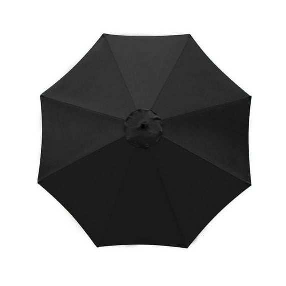 Tuphregyow Garden Umbrella Outdoor Stall Umbrella Beach Sun Umbrella Replacement Cloth 118 Inch Diameter With 8 Bones Black