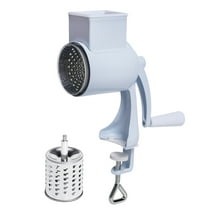 Tuphregyow Hand Crank Groundnut Crusher and Cheese Shredder, Multifunctional Aluminum Alloy Nut Grinder for Chopped Groundnuts, Nuts, Cheese, and More. white
