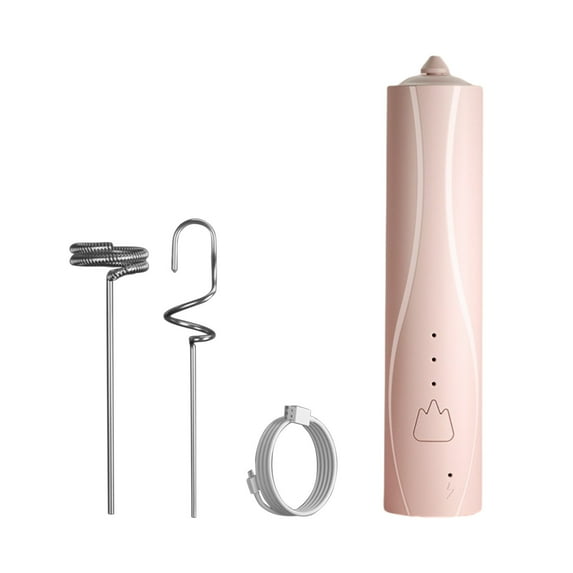 Tuphregyow Handheld Electric Milk Frother Perfect for Cappuccino, Frappes, Matcha, Hot Chocolate Portable Coffee Foam Maker Pink