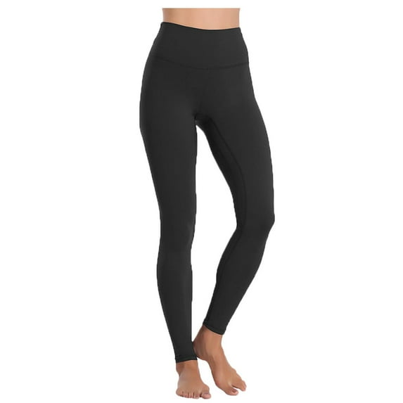 Tuphregyow High Waist Women's Yoga Pants with Pocket, Soft and Stretchy Workout Leggings for Running and Yoga, Seamless Naked Feel Black S