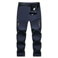 thumbnail image 1 of Tuphregyow Hiking and Skiing Men's Winter Pants - Fleece Lined Waterproof Snow Pants with Pockets, Soft Cargo Pants Dark Blue XXXL, 1 of 9
