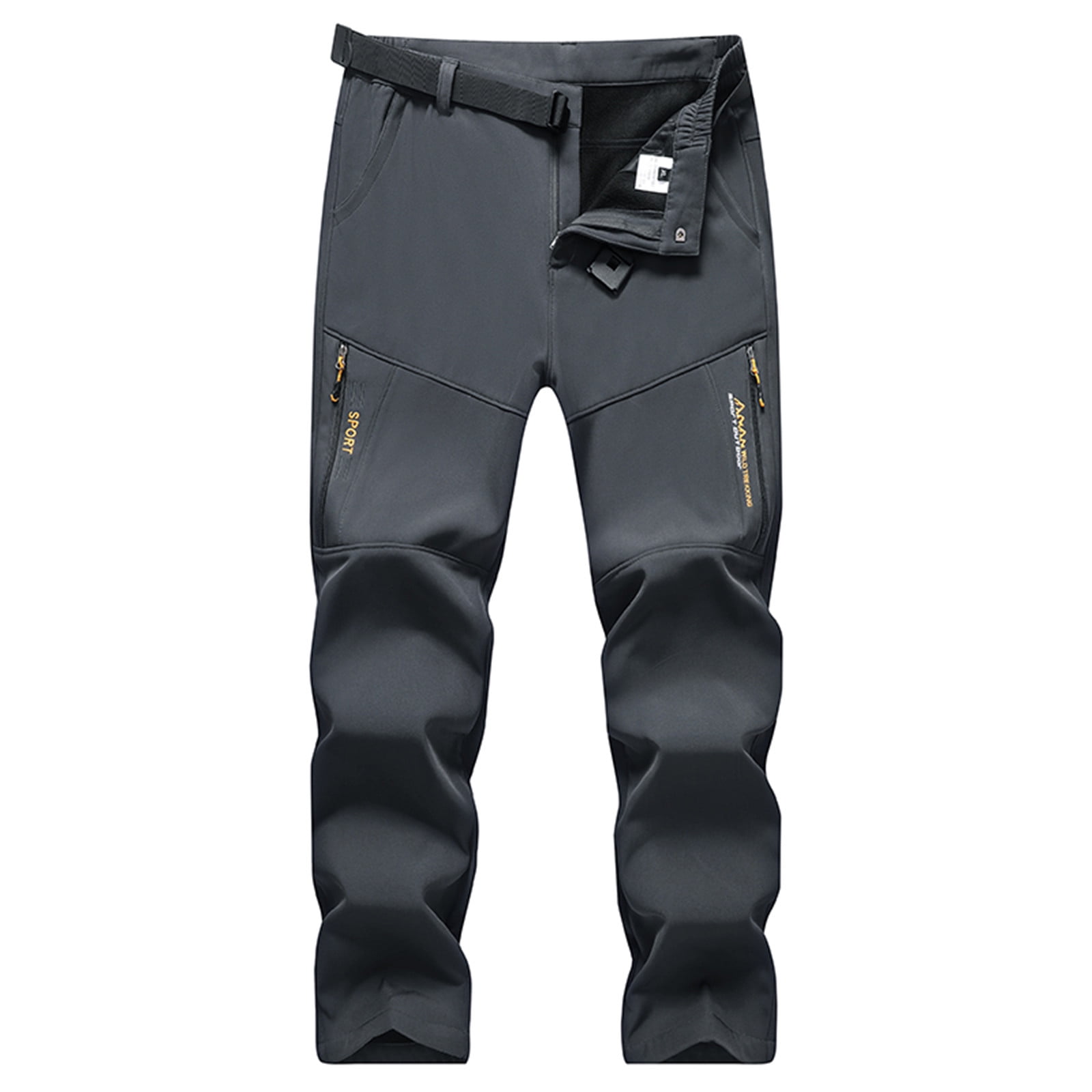 Tuphregyow Hiking and Skiing Men's Winter Pants - Fleece Lined ...