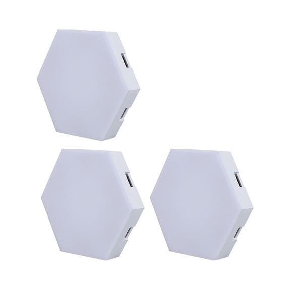 Tuphregyow Intelligent Control RGB Hexagonal Light - Music Synchronization - Background Wall Light - Bedroom Pickup Light - Game Light White