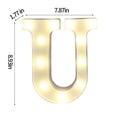 thumbnail image 1 of Tuphregyow LED Alphabet Letter Lights - Light Up Letters for Party, Birthday, Bar - Battery Powered Christmas Decor - Big Warm White Letter Lights Sign - Perfect for Home Decoration White, 1 of 2