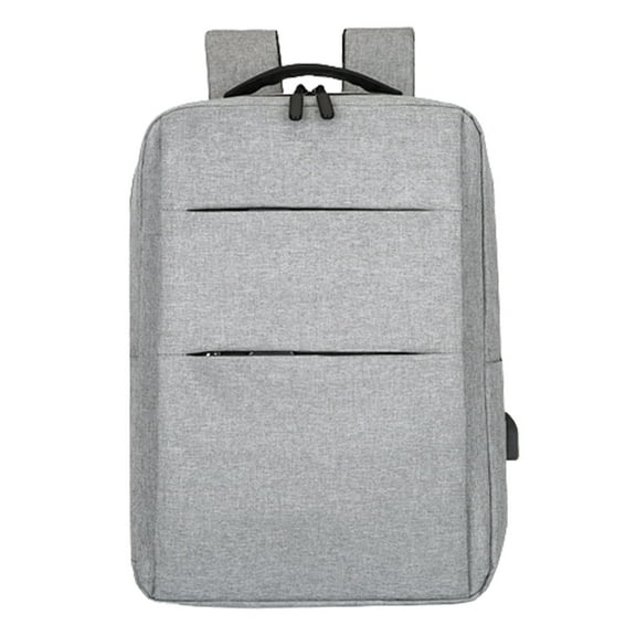 Tuphregyow Large 15-Inch Laptop Backpack for Men and Women, Ideal for Work, Business, and College, with USB Port for Convenient Charging, Bookbag Style Gray