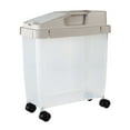thumbnail image 1 of Tuphregyow Large 20 Pound Capacity Airtight Rice and Grain Storage Container with Wheels and Measuring Cup Multi Purpose Food and Pet Food Storage Bin for Household Khaki, 1 of 8