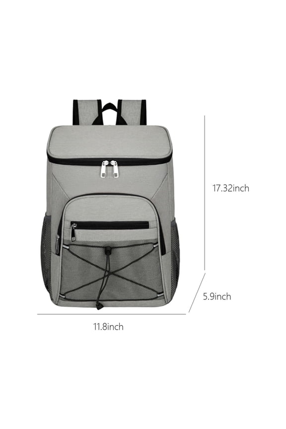 Large Capacity Cooler Backpack Insulated, Leak proof, Lightweight Travel and Camping Essential for Beach, Hiking, and Picnics Gray