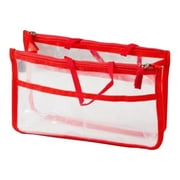 Tuphregyow Large Clear Makeup Cosmetic Toiletry Organizer Bag,Clear Plastic Tote Bags, Waterproof Transparent Small Clear Handbag Purse