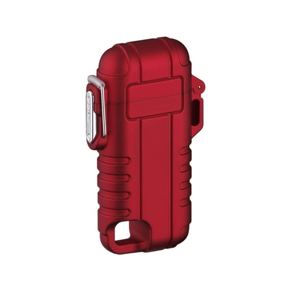 Tuphregyow Long Neck Windproof Electric Lighter - Rechargeable Candle Lighter with Plasma Torch, Ideal for Camping and Hiking, Essential Lighter Equipment Red