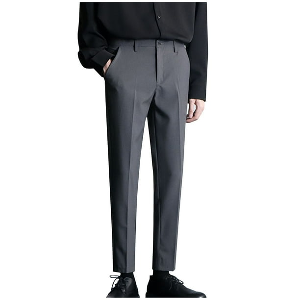 スーツ BEVAN UP wide dark gray slacks Regular Fit Suit Pants - Dark gray - Men | H&M US